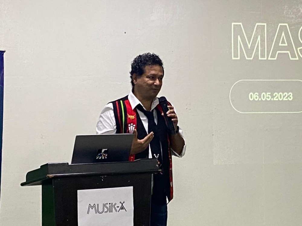 Padmanabhan NS, Head of Spotify’s Artist & Label Partnerships in India at the masterclass on ‘Spotify for Artists’ at Hotel Saramati, Dimapur, May 6. 